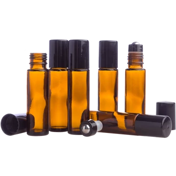 doTERRA 10 ml-es borostyánszínű roll-on üvegek – 6 db-os csomag